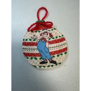 Ornament / Raggedy Andy / Vintage / 1978 / Fabric / Bobbs-Merrill